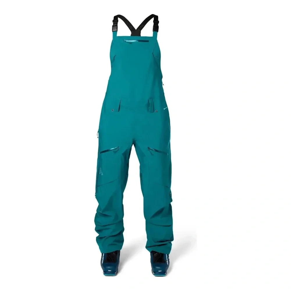 Women's 2023 Flylow Foxy Ski Snowboard Bib Greedo Turquoise EUC Small S - Picture 2 of 9